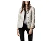 Manteau femme design classique à carreaux ligne pressée décoration manteau en coton manteau court marque de luxe revers simple boutonnage corps mince chaud