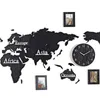 Horloges murales en bois horloge numérique bricolage 3D avec 3 pièces Po cadre salon décoratif grande taille 130 cm * 60 cm