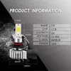 PAMPSEE 60W 12000LM Car Haedlight H4 H7 H1 LED H8 H9 H11 4300K 5000K 6500K 8000K 25000K Auto fog Light 80W 14000LM 12V LED Bulb