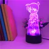 Detective Conan Plug In LED Night Running Light Club Home Atmosfera Decoração 3D Lâmpada de mesa Fãs de crianças Presente favorito Nightlight4536908