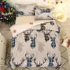 Bedding Sets Conjunto de Natal Flocos de neve Tree Elk Home Toupet Tampa de lenço de cama quente el decoração