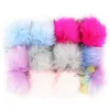 Furling 12 sztuk S DIY Całe 10 cm Soft Faux Fox Fur Pal do Knitting Hat Akcesoria Keychain Akcesoria