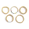 Brins de perles Bracelet de perles rondes européennes et américaines exotiques de la mode nationale Cool Punk Hip Hop Mélange de couleurs avec Mizhu Letter Hand Decorat