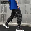 Streetwear Cargo Pants Uomo Multi tasche Harem Hip Hop Casual maschile Track Joggers Pantaloni Fashion Harajuku 210715