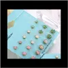 Jewelry Stud Sets Nine Of Earrings Different Sizes Colos Fashion Od Drop Delivery 2021 L0Vko