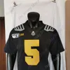 Vin Purdue Boilermakers Football Jersey NCAA College George Karlaftis Black White Size S-3XL Alla sömda ungdomsmän