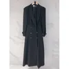 Autunno Inverno Stile Coreano Chic OL Lungo Trench e Impermeabili Cappotto Donna Doppio Petto Sottile Giacca a Vento Avvolgere Ufficio Vestito da Lavoro Outwear 210514