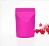 2021 Kleurrijke matte stand-up zip mylar folie pakket tassen aluminium folie rits staande voedsel opbergzakken voor snacks met traan inkeping