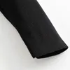 Sommar kvinnor kort stickning tröja långärmad dragsko v-hals svart s kvinnliga sexiga street mode kläder 210513