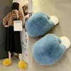 Baotou Mushroom Shoes Cute Solid Color Cotton Slippers Women's Home Furnishing indoor and outdoor wear plush slippers 2021 new Y1206