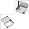 wholesale 2021 new 12pcs/set Small Metal Tin Silver Storage Box Case Organizer For Money Coin Candy Key 9.5*6*2cm