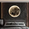 Vägglampa Modern Minimalistisk Ceative Moon Led El Bedroom Bedside Aisle Corridor Unique Snygg Dekorativ belysningsarmatur