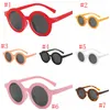 7 Styles Enfants Lunettes de soleil cadre rond Lunettes de soleil Motifs colorés Verre solaire résistant aux ultraviolets Mode photo de rue avec des lunettes Q115