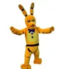 Venta de fábrica caliente Five Nights at Freddy's FNAF Toy Creepy Yellow Bunny Mascot Cartoon Ropa de Navidad