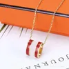 Fashion pendant necklace Letter Gold Sliver Chain Necklace Bracelet for Mens Womens Luxury Designer Necklaces Jewelry