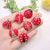 Morkopela coccinelles émail collier broches petit insecte broche broche bijoux métal femmes hommes vêtements Clips broches accessoires