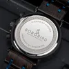 Relogio Masculino BOBO BIRD Wooden Watches Men Fashion Luxury Automatic Calendar Luminous Hands Quartz Wristwatch Party Gift Box W236a