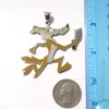 Kolor 2 '' Juggalo Wolf Coyote Wisiorek Charms Naszyjnik Ze Stali Nierdzewnej ICP Łańcuch Hip-Hop 24 cal dla Mens Prezenty