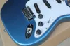 Guitarra elétrica do corpo azul metálico com o fingerboard scalloped de Rosewood, hardware do cromo, fornece serviços personalizados
