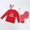 Familie Weihnachtsanzug Kleidung Kinder Mama und ich Kleidung Mutter Tochter Vater Baby Passende Streifen Outfits 210429