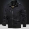 Mens jacka höst militär jacka män solid färg taktisk avslappnad trucker kappa män bomberjacka khaki coat fleece fodrad slim y1103