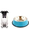 Sublimation Bowls Personalized Name For Cats Dogs Stainless Steel Colored Pet Puppy Cat Non-Slip Durable Pets Bowls Feeder Feeding Dog Water Bowl