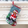 Kerstboom Kous Bea Elk Snowman R Patroon Santa Claus Gift Candy Sock Bag Hanger Xmas Decoratie Bomen Hanging Kousen BH4877 TYJ