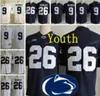 American College Football Wear Youth Penn State Nittany Lions #9 Trace McSorley 26 Saquon Barkley Kids Big Ten Penn State Navy Blue White Stitched College Football JE