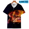 夏のファッションTシャツ野球ジャージアニメ3Dプリント通気性Tシャツヒップホップ服085