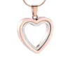 Stainless steel heart-shaped transparent mirror cremation urn pendant to commemorate the ashes of deceased relatives jar / WeiKui jewelry wholesale