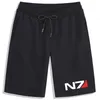 Men's Shorts Summer Mass Effect N7 Logo Print Custom Made Brand Solid Color Man Loose Comfortable Leisure Formal Men Short