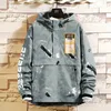 Mężczyzna Cargo Kołaki Kurtki Moda Trend Hip Hop Zipper Pullover Wiatrówka Płaszcze Designer Mężczyzna Jesień Dorywczo Streetwear Vintage Odzieży