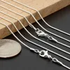 50 pcs - 1mm Dainty Snake Necklace, Silver Plated Chain Neckalce Women for Necklace Making