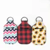 Hand Sanitizer Flaskor Hållare Keychain Bags Key Rings Party Favor Soap Bottle Holders Neoprene 12 * 6cm