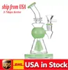 cheapest Glass Beaker Bong pipe Dab Rig Mushroom Perc Percolator 10.5 inch Tall thick base Water Pipes Bongs with smoking bowl in stock USA