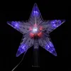 Juldekorationer 1PC Xmas Fem-spetsig Star Tre Topper Dekorativ Treetop Lamp Uk Plug