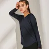 LU-WT188 Vrouwen Yoga Shirt Meisjes Shrits Running Lange Mouw Dames Casual Outfits Volwassen Sportkleding Oefening Fitness Wear Shirt