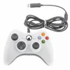 2021 kontroler przewodowy Xbox 360 Joypad Gamepad czarno-biały z pudełkiem detalicznym