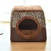 Caldo Pet Cat Kennel Letto per cani Divano Cat Mats Cage House Kennel Pet Products Winter Sleeping Nest Cushion Basket 210722