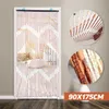 Ręcznie robione Drewniane żaluzje 90x220cm 31 Linia Drewniane Koralka Kurtyna Fly Screen Gate Divider Sheer Do Korytarz Drzwi Salon 210712