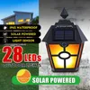 防水28 LED太陽光発電PIRモーションセンサー壁ライト屋外ガーデンランプ