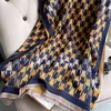 Hoge kwaliteit vrouwen mode kashmir lange dikke warme houndstooth sjaal poncho cape deken sjaal