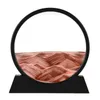 Timers 12" Moving Sand Art Picture Round Glass Flowing Frame 3D Deep Sea Sandscape In Motion Display Relaxing Home Drop