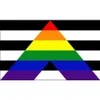 Drapeaux arc-en-ciel 90x150cm American Gay and Gay pride Polyester bannière drapeau Polyester coloré arc-en-ciel drapeau pour la décoration