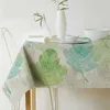 防水テーブルクロス長方形牧草地スタイル熱帯植物プリント布の家の装飾エレガントなカバー210626