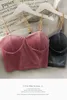 Retro Gold Velvet Belt Chest Pad Short Camisole Female Spring Summer Foreign Style Metal Chain Small Vest Tide 210507