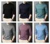 COODRONY Merk Lente Herfst Hoge Kwaliteit Klassieke Casual Pure Color Mercerized Katoen Turtleneck Lange Mouw T-shirt Mannen C5068 220214