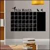 Décor & Garden Removable This Month Blackboard Birds Wall Stickers Waterproof Home Decor Baby Room Office Decorations Wallpaper Drop Deliver