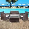 U_Style 4 Piece Rattan Sofa sets Seating Group with Cushions US stock a48 a33 a40