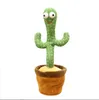 Novelty Games Toys Dancing Talking Singing Cactus Stuffed Plush Toy Electronic with Song Potted Toy For kids and Adu4526212